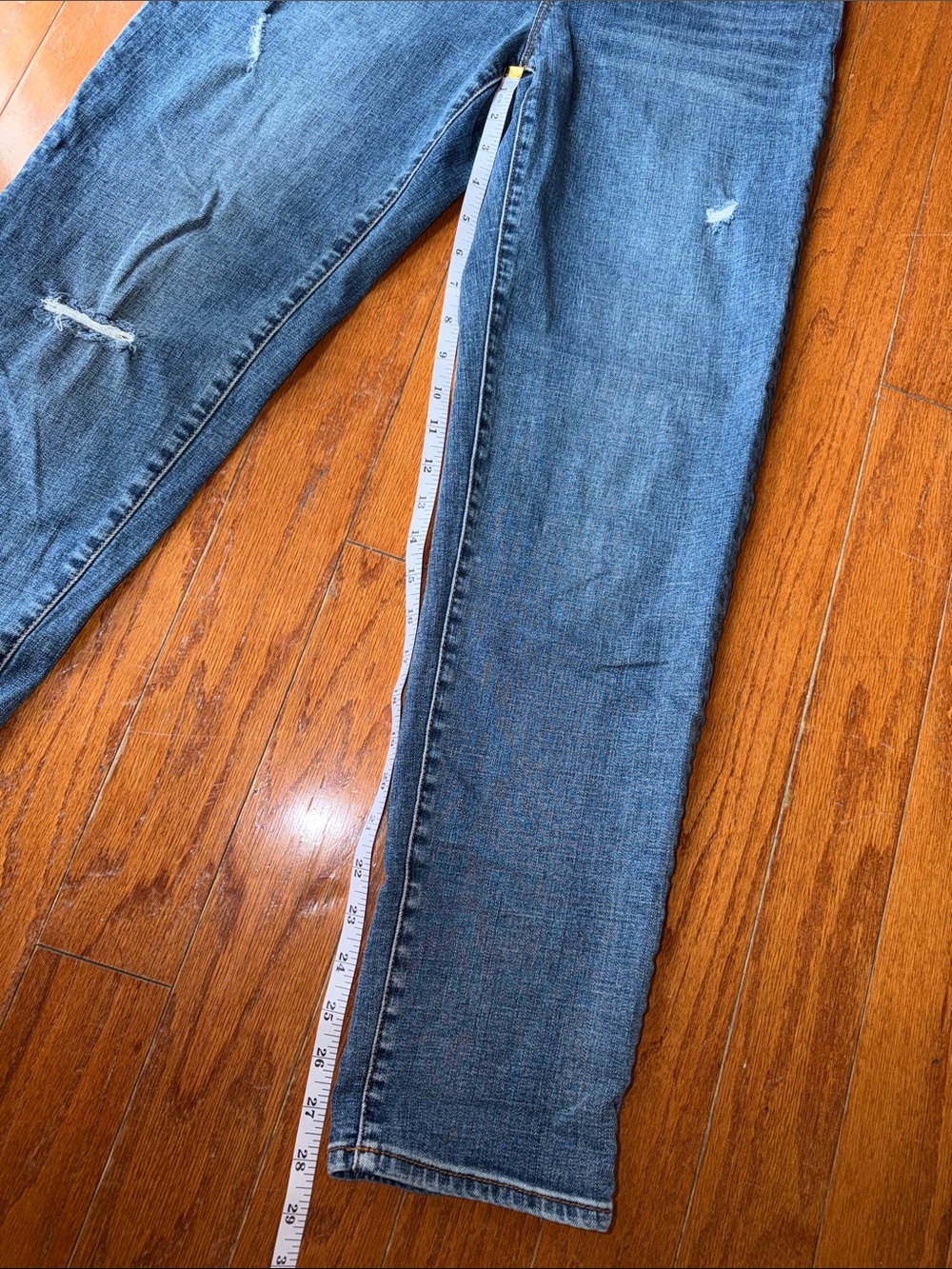 L.L.Bean Signature Straight Organic Cotton Jeans Sz 6 Medium Wash Stretch Denim - Picture 4 of 8